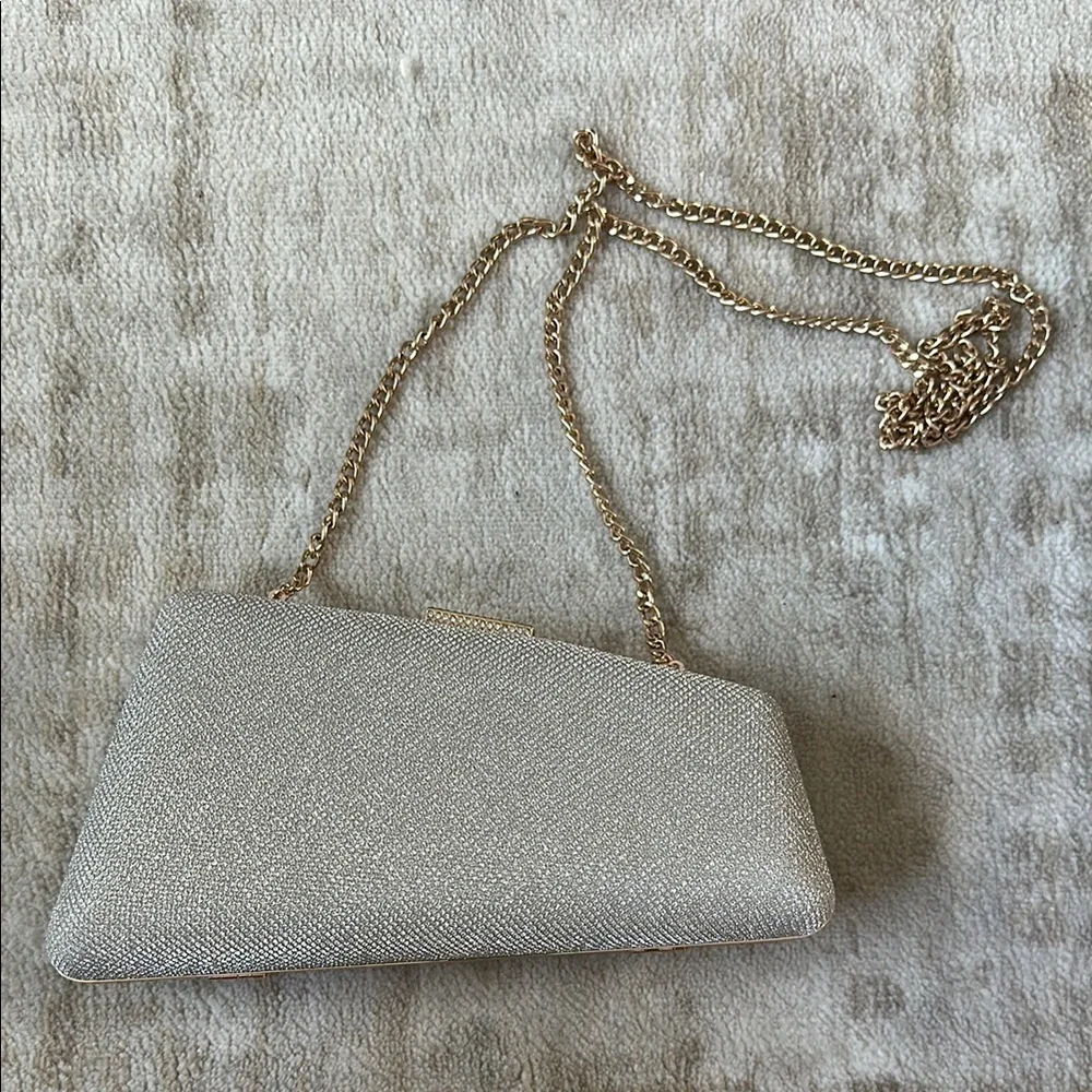 Sparkle Evening Clutch with Gold Chain Strap